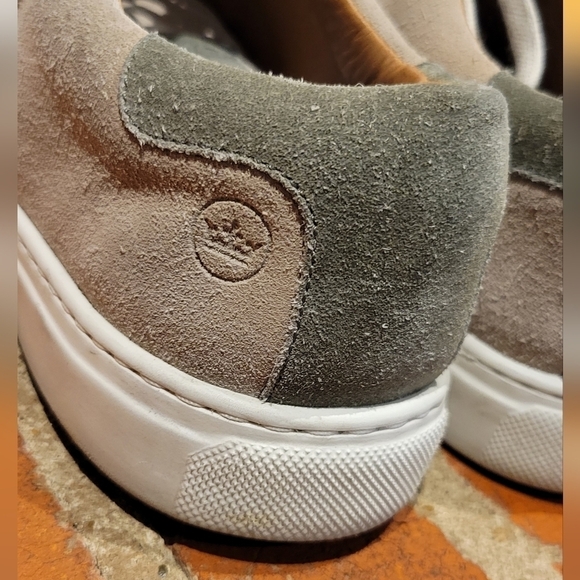 Peter Millar Suede Leather Crown Sneakers Tan & Green Size 10M - Picture 5 of 10
